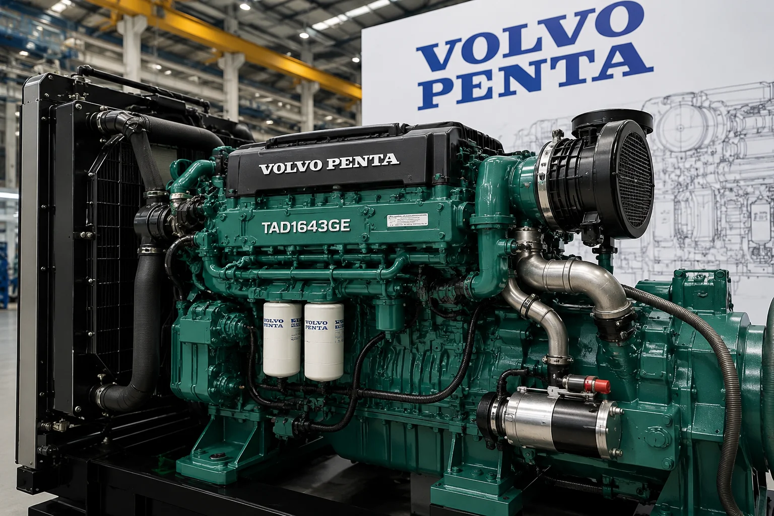 موتور دیزل صنعتی Volvo Penta TAD1643GE برای دیزل ژنراتور