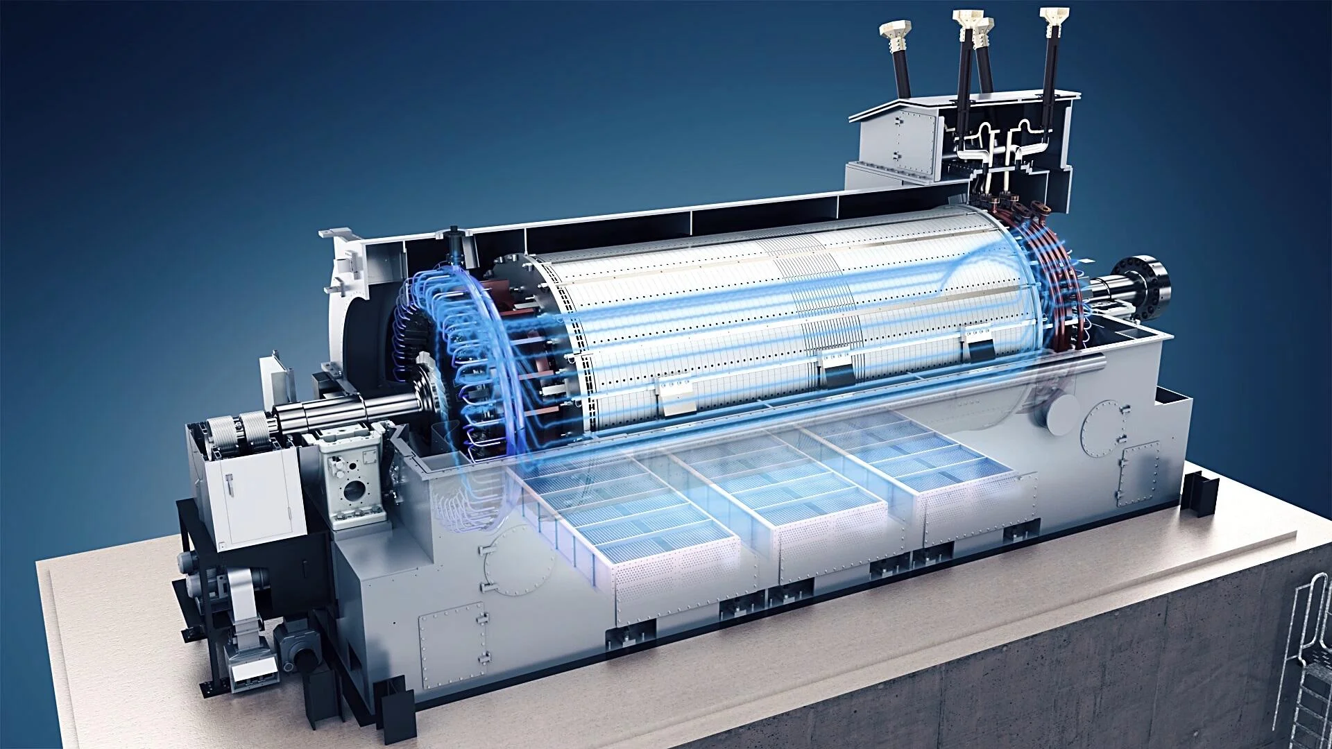 آلترناتور زیمنس Siemens Energy مدل SGen-2000P برای تولید برق صنعتی